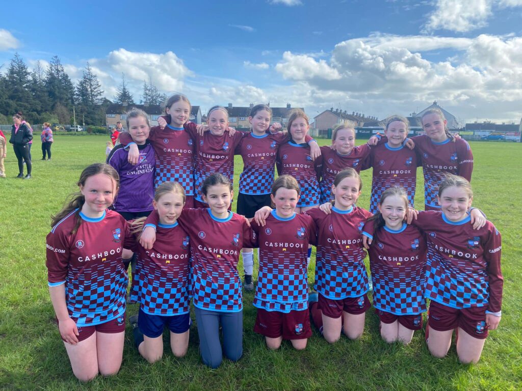 Cashbook sponsored local U12 Lisnagry Football Club girls team
